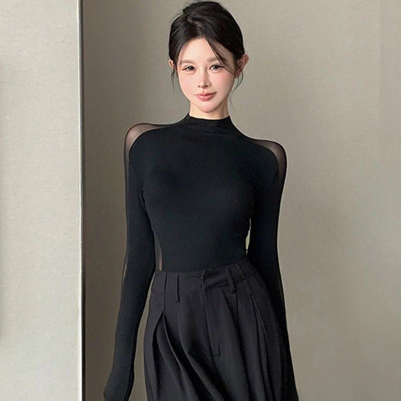 Mesh splicing top