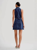 Retro denim mini dress