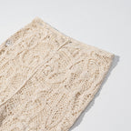 Crochet floral flared pants