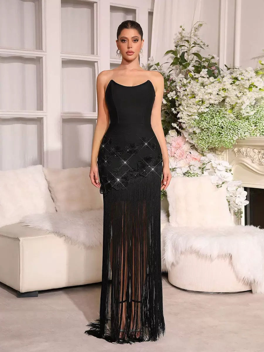 sexy fringes dress