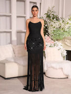 sexy fringes dress