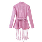Detachable tassel belt jacket
