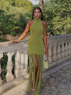 Braided tassel dress