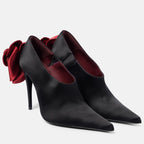 Red flower fashion boots