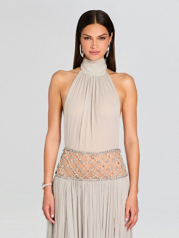 Rhinestone gown dress