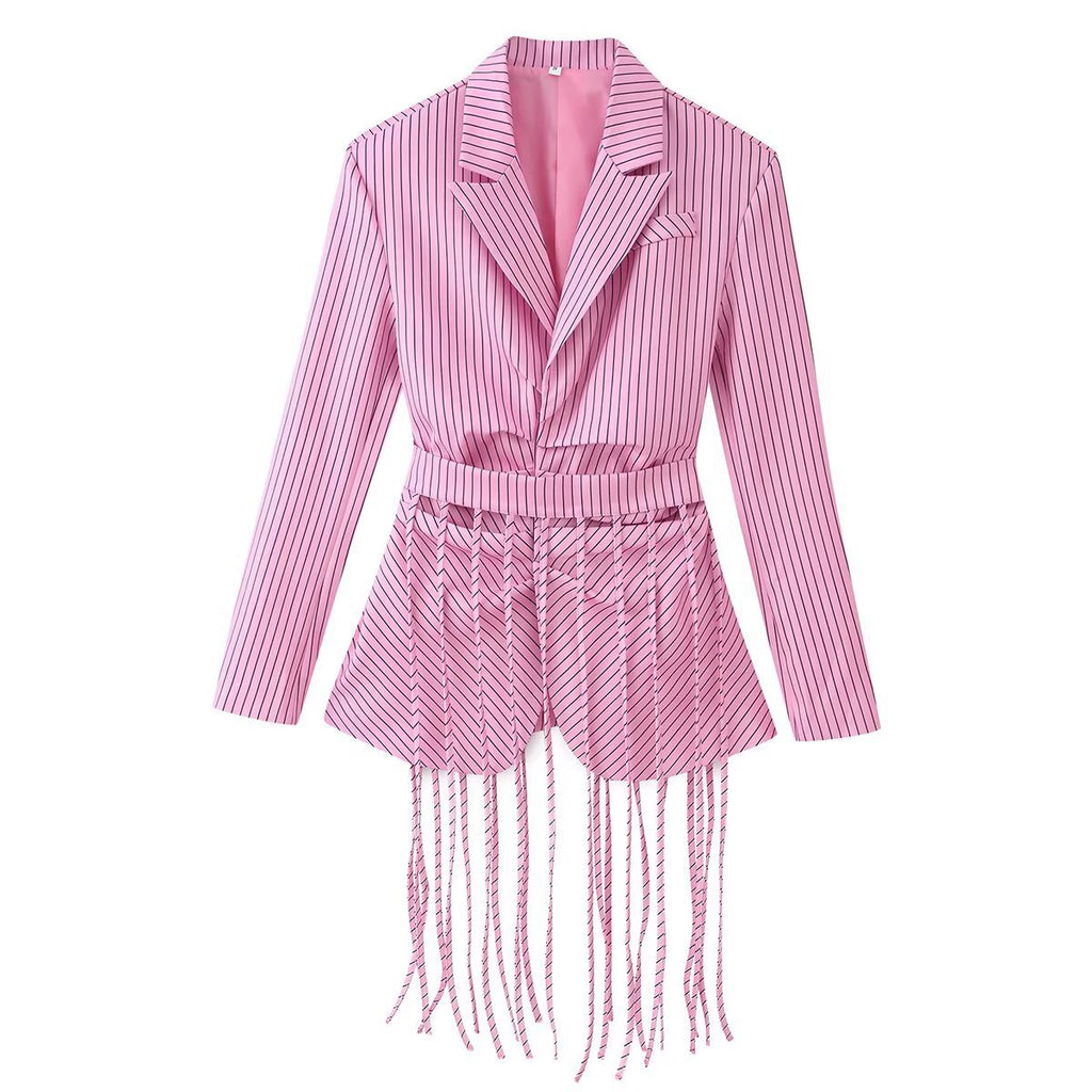Detachable tassel belt jacket