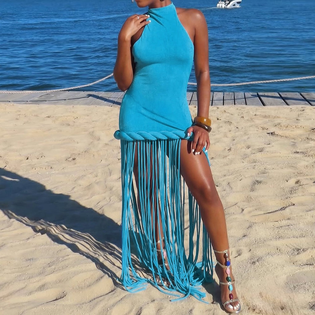 Braided tassel dress
