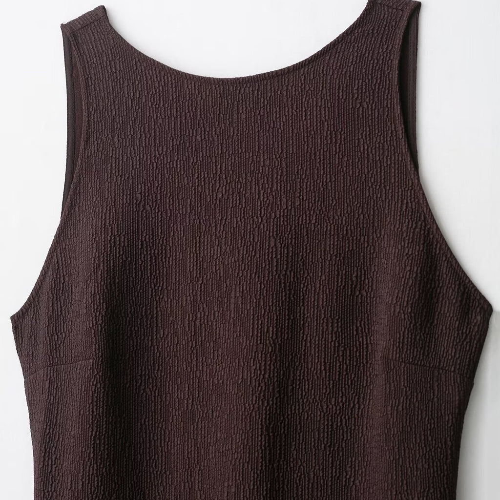 Retro slim fit tassel dress
