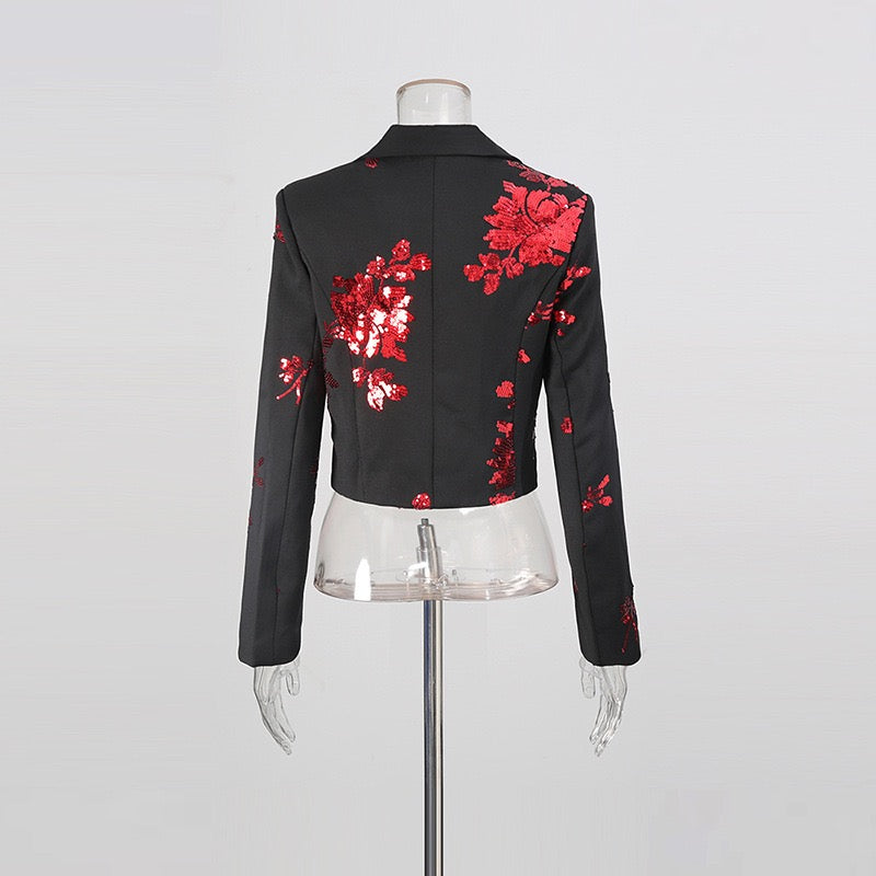 Sequined lapel set