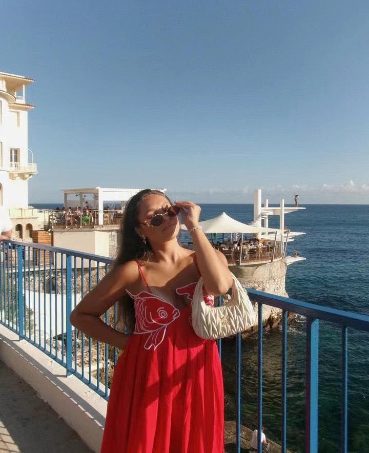 Spanish Open back & cinched waist dress