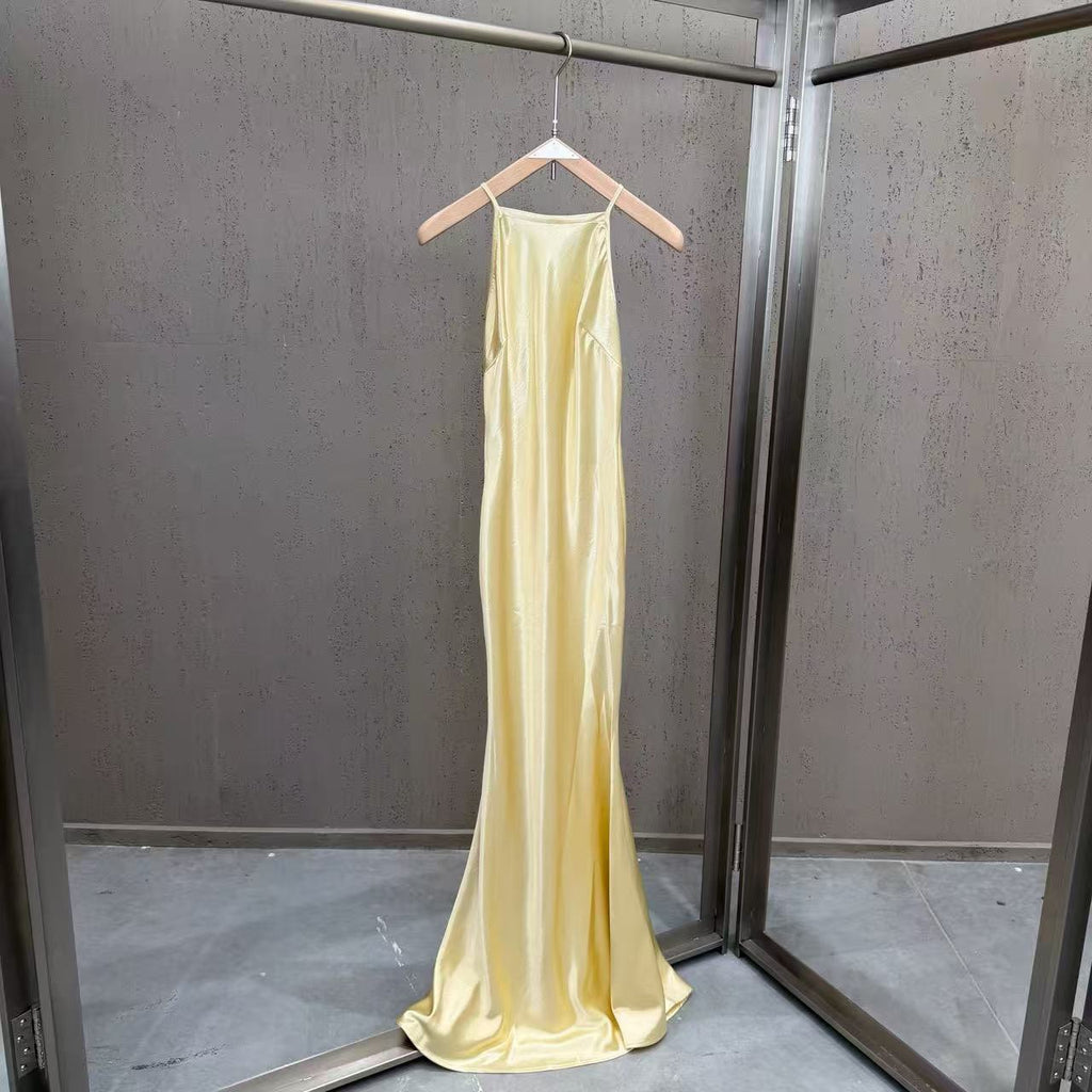 French satin mermaid gown
