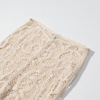Crochet floral flared pants