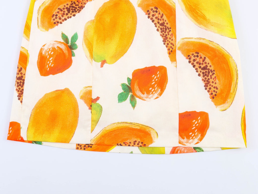 Summery fruity mini dress