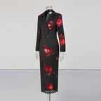 Sequined lapel set