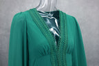 Splicing long sleeves dress