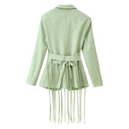 Detachable tassel belt jacket