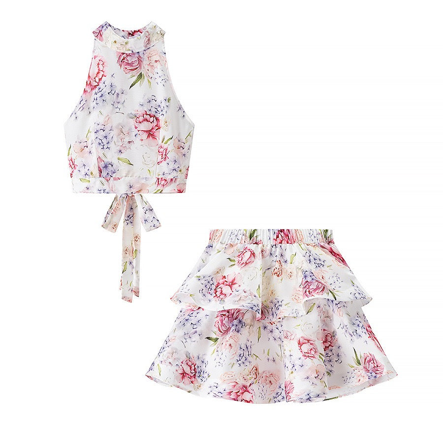 Halterneck floral set