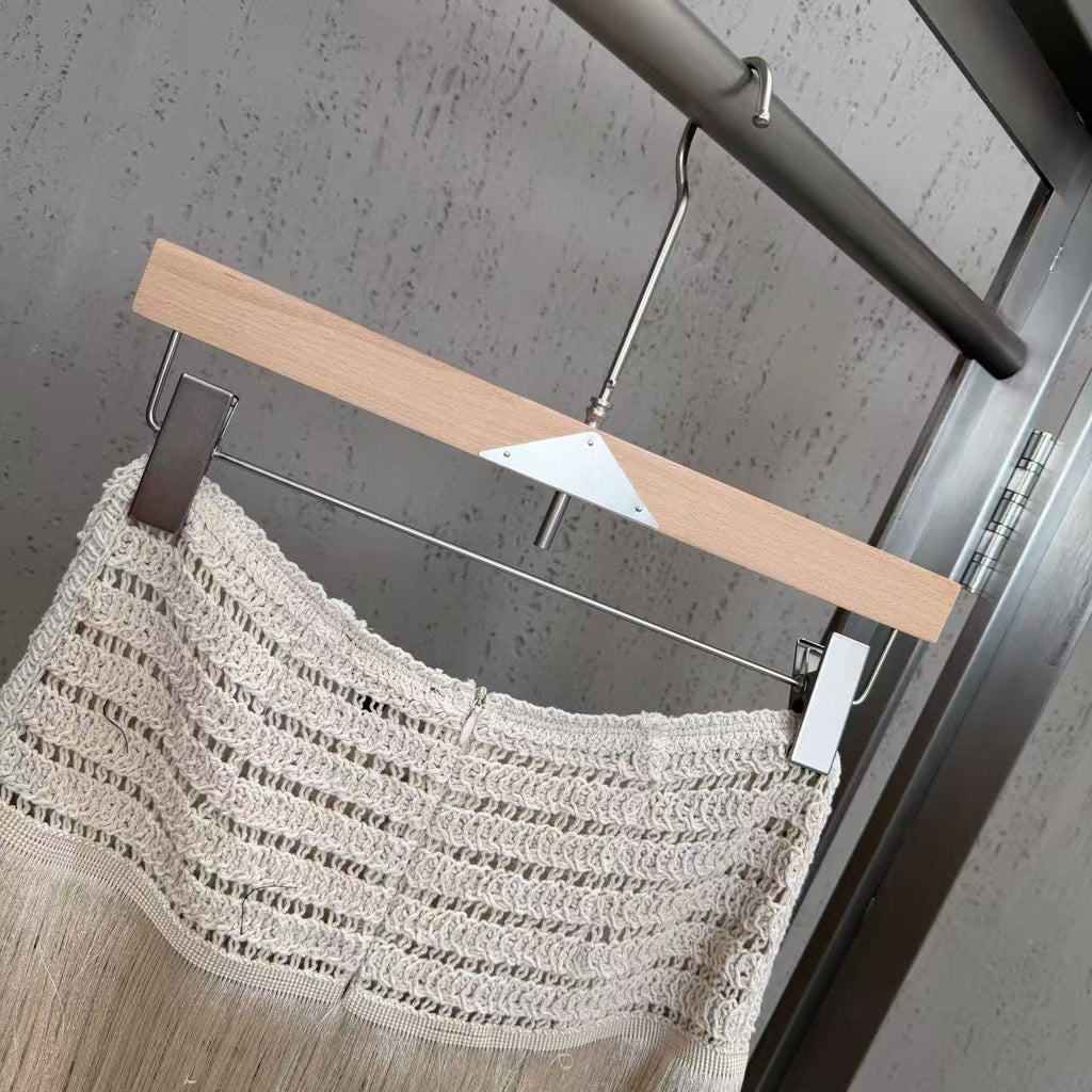 Tassel knitted wrap set