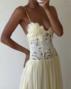 Embroidery floral dress