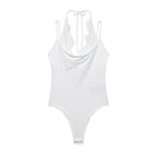 Lace halter neck bodysuit