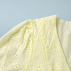 Tie sexy embroidery short dress