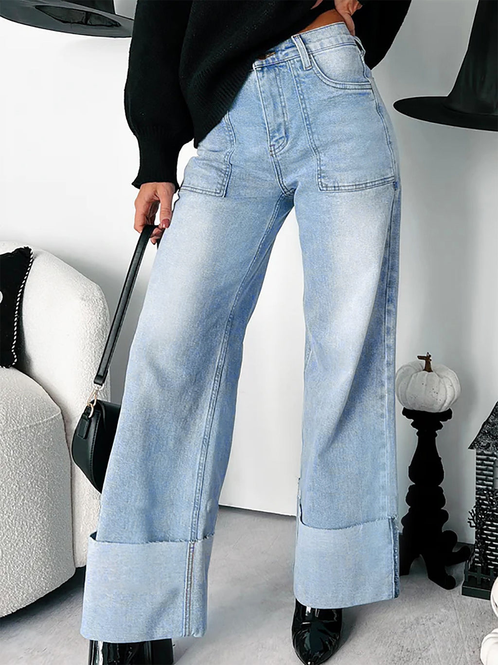 The folded edge denim