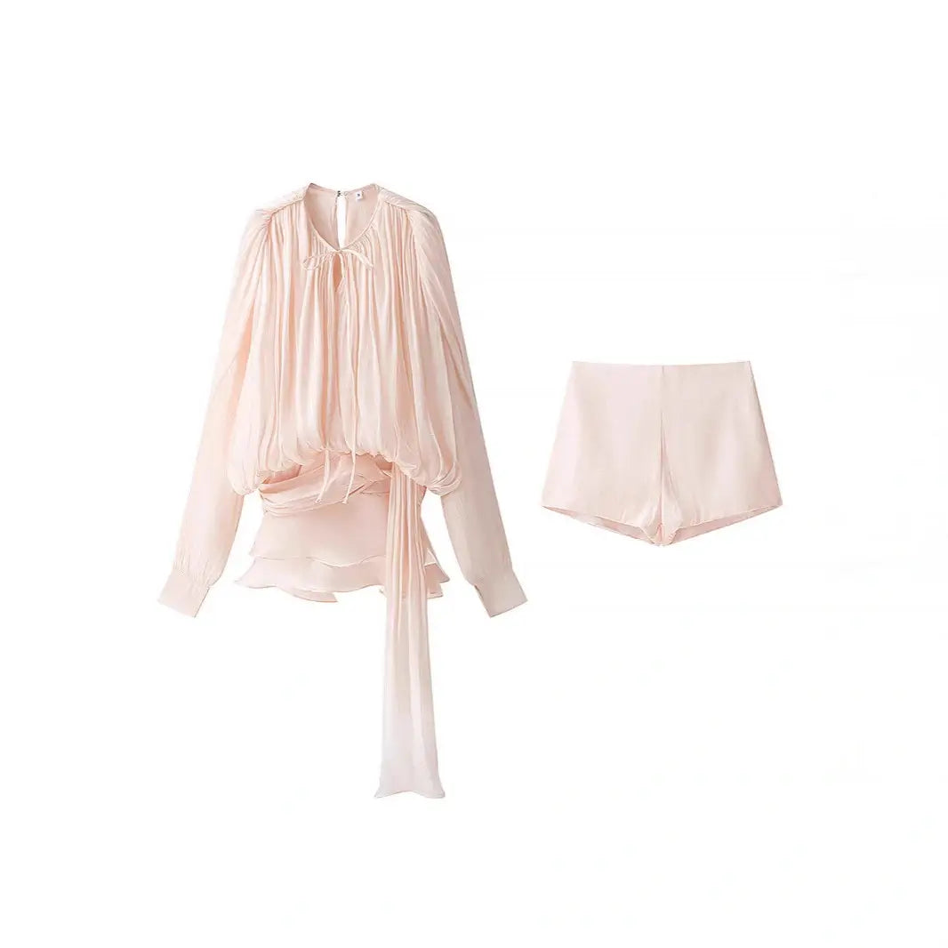 Casual trendy shorts set