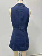Retro denim mini dress