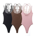 Lace halterneck bodysuit