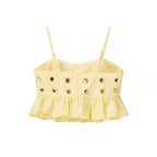 Summer Chic Eyelet Ruffle Tops & Skirts Set – 3-Color Collection