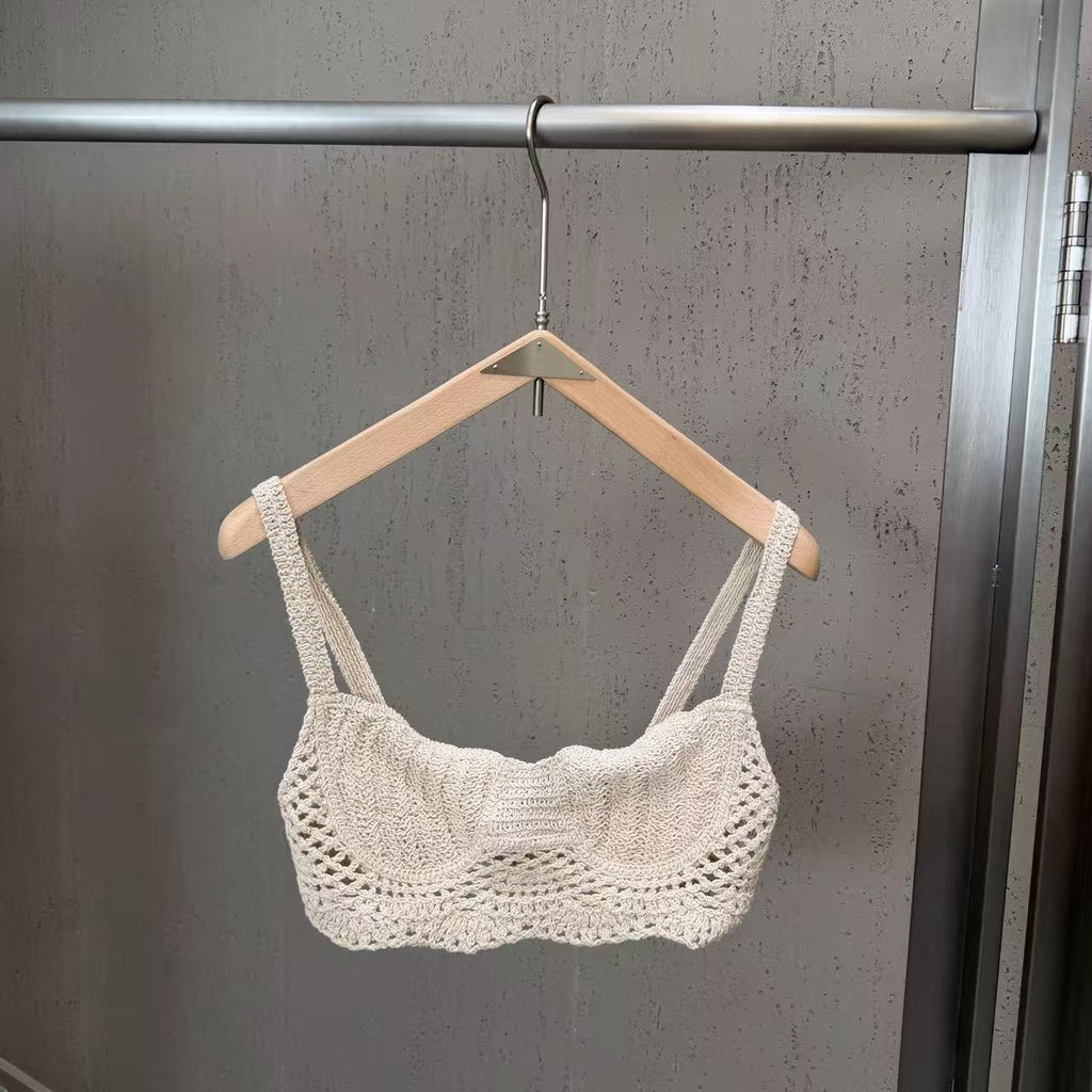 Tassel knitted wrap set