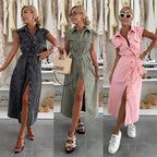 Sleeveless jeans dress