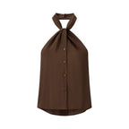 Trendy halter neck tank top