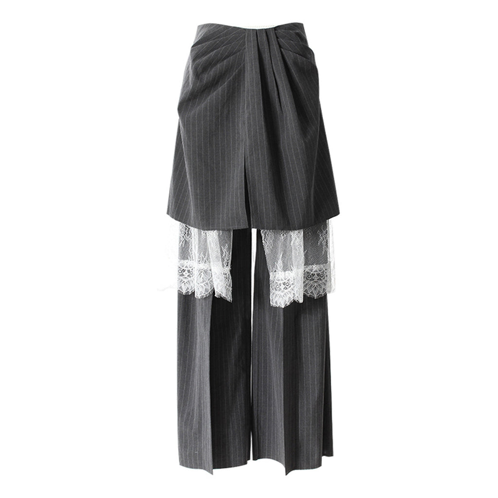 Lace cut trousers