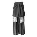 Lace cut trousers