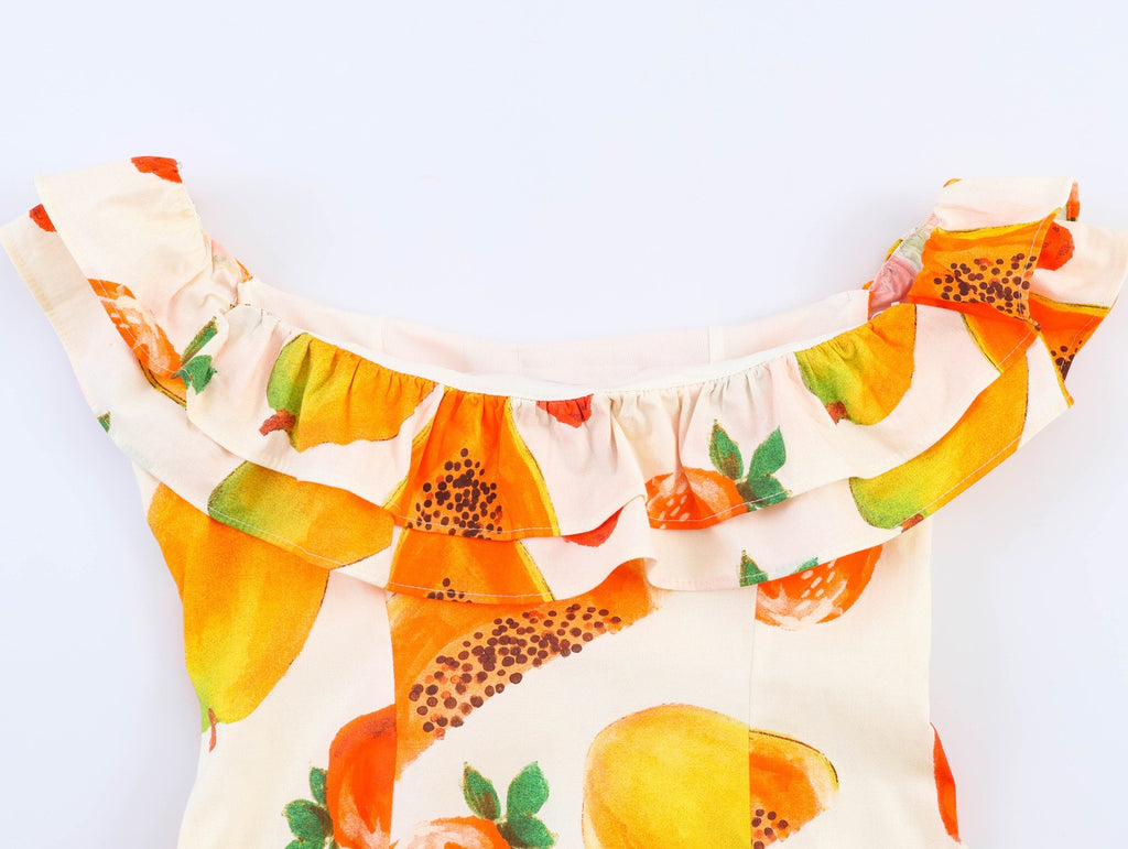 Summery fruity mini dress