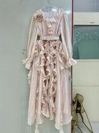 Ruffles belt dress
