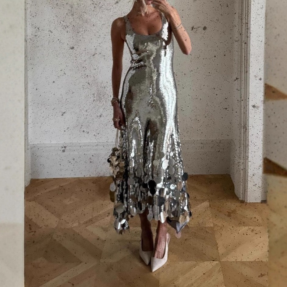 Heavy sequin beaded dress