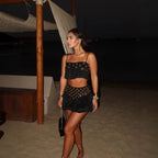 Summer Chic Eyelet Ruffle Tops & Skirts Set – 3-Color Collection