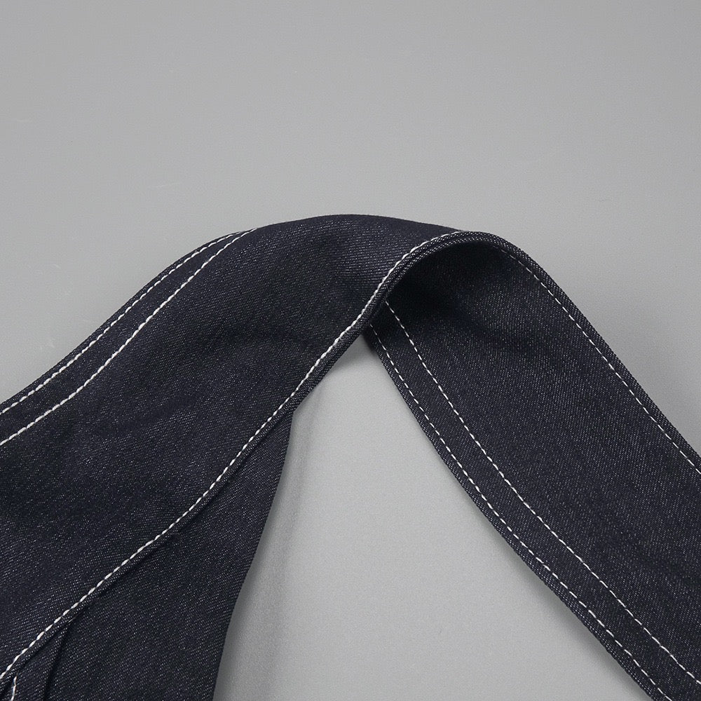 Halter slimfit bodycon denim dress