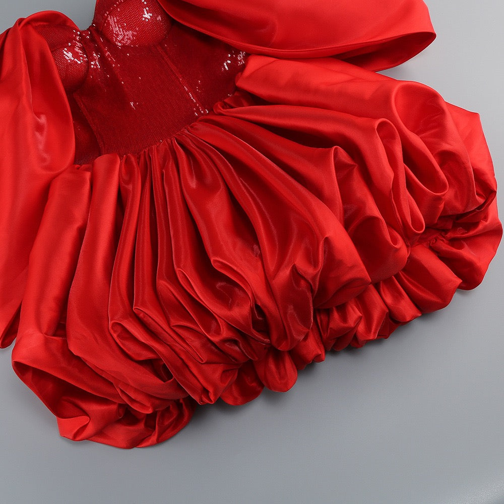 Red shinning sequins