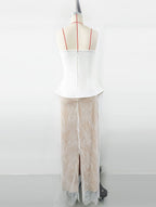 Elegancy crystals corset gown
