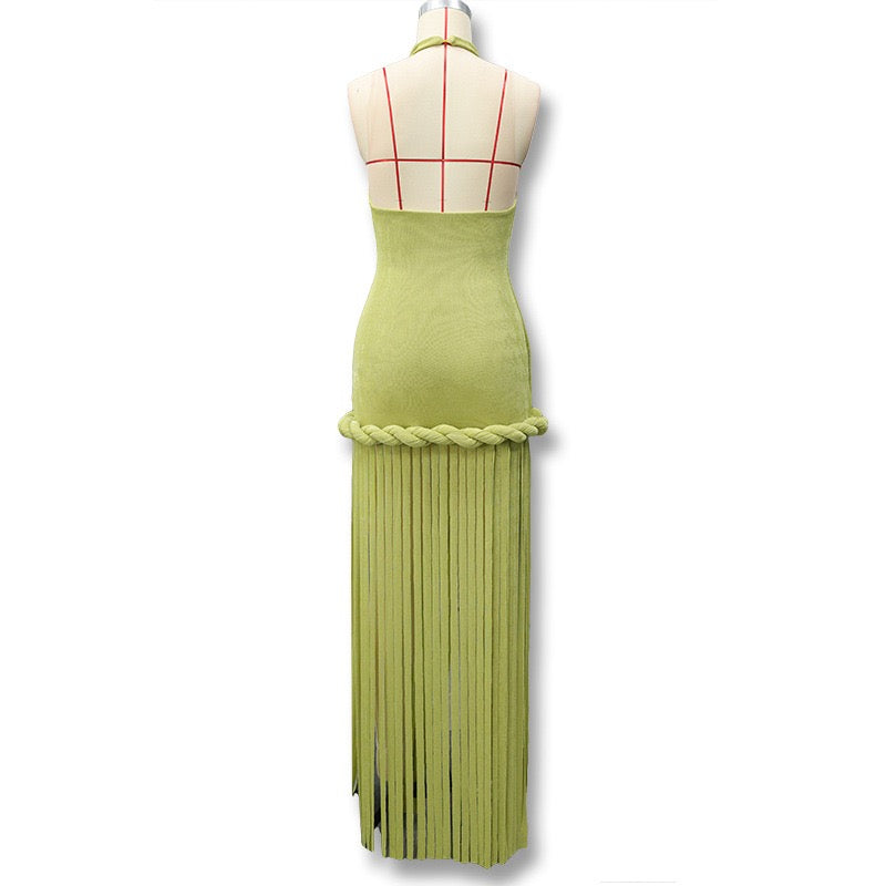 Braided tassel dress