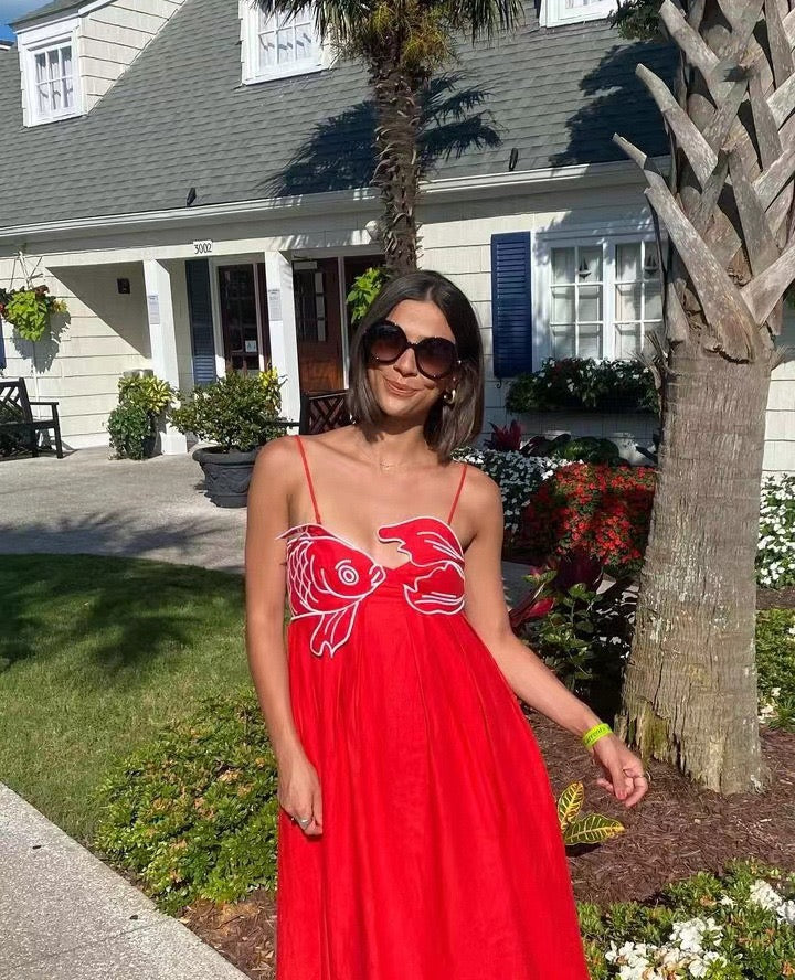 Spanish Open back & cinched waist dress