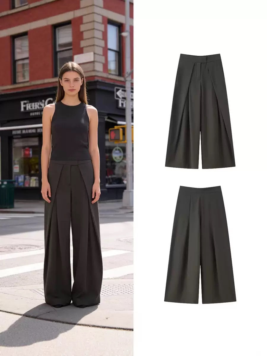 New pleated long pants